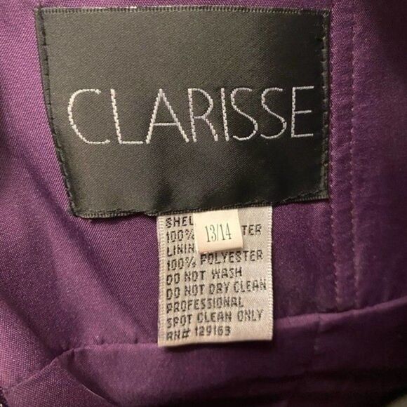 NW - One Shoulder Plum Formal Gown  / Wedding / Prom Dress - Clarisse Size 14 - Picture 15 of 16